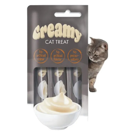 M-Pets Creamy Cat Treat Kedi Ödülü Morina Balıklı Ve Biftekli 4X15 Gram