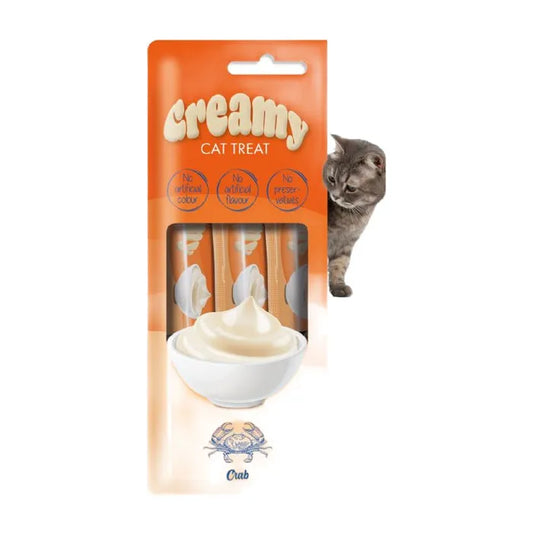 M-PETS Creamy Yengeçli Sıvı Kedi Ödülü 4X15 Gram