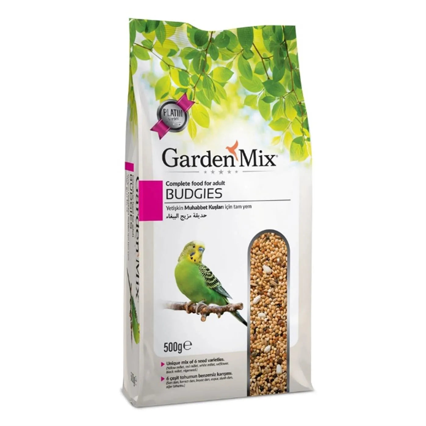 Gardenmix Platin Meyveli Muhabbet Kuşu Yemi 500 Gr