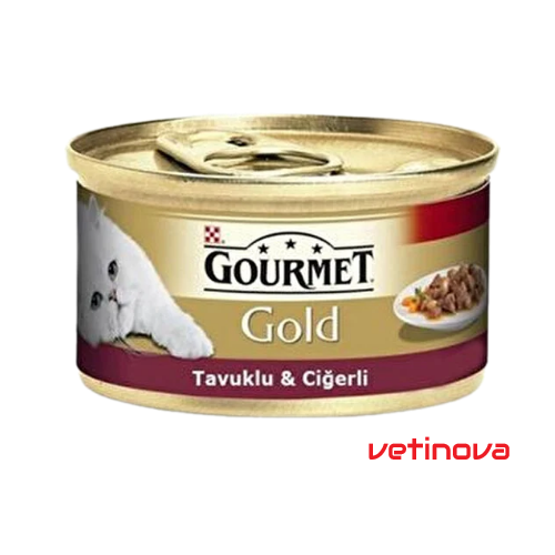 Purina Gourmet Gold Tavuk Ve Ciğerli Kedi Konservesi 85 Gr