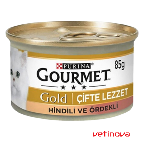 Purina Gourmet Gold Hindi Ördek Çifte Lezzet Kedi Konservesi 85 Gr