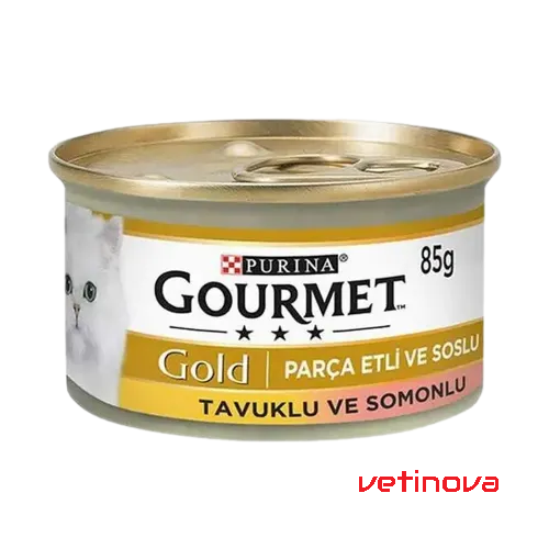 Purina Gourmet Gold Somonlu ve Tavuklu Kedi Konservesi 85 Gr